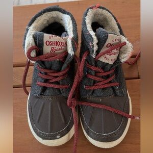 OshKosh B'gosh Kids' Gray and Red Boots